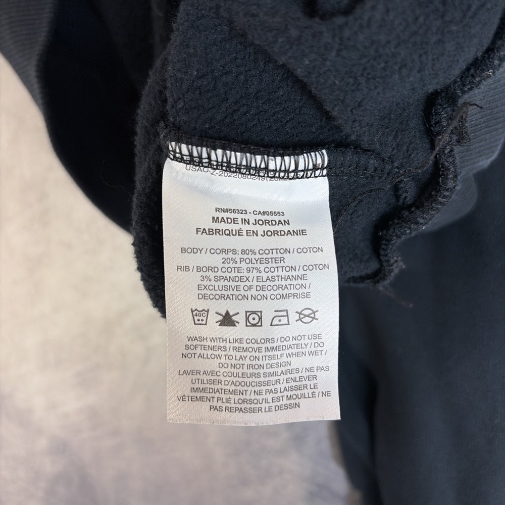 Nike Sweatshirt Womens Large Black Cropped Crewneck Fleece Pullover Logo - Picture 7 of 7